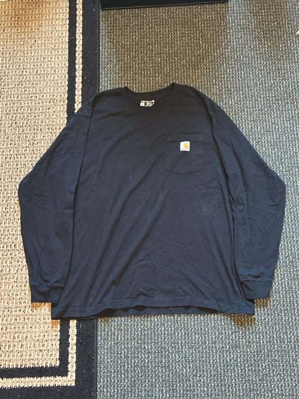 Carhartt Loose Fit Long Sleeve Pocket T-Shirt Size XL Black